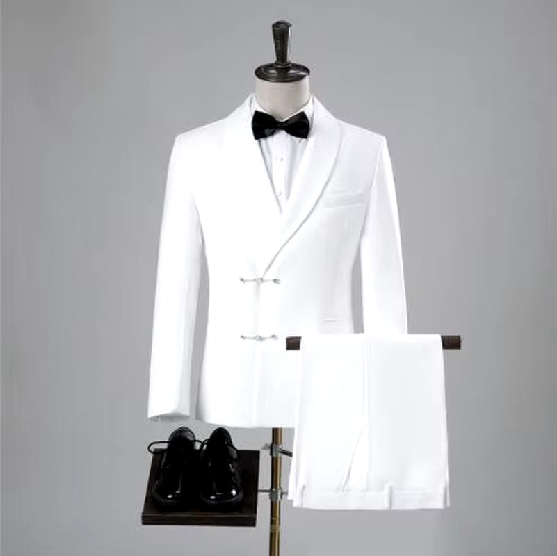 Custom Retro Black Frog Suit for Men - Formal Wedding Tuxedo with Comfortable Blazers for Groom and Dance Events