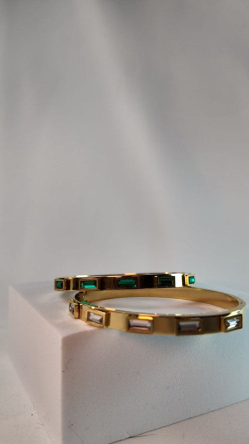 Baguette Gemstone Cuff Bracelet