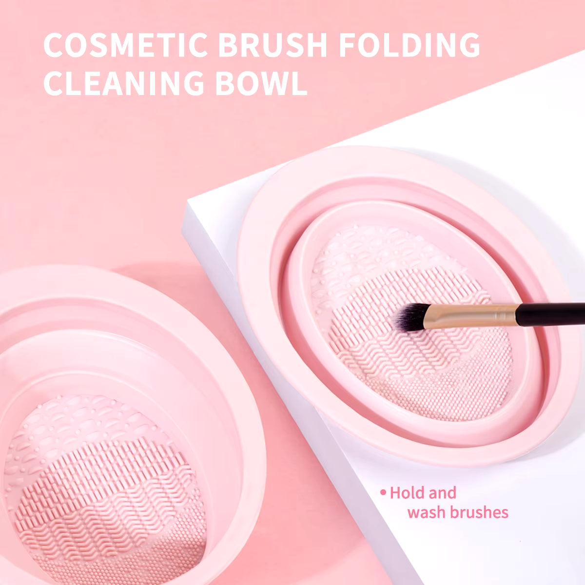 Professional 30-Piece Makeup Brush Set with 15 Makeup Sponges and Cleaning Bowl for Travel