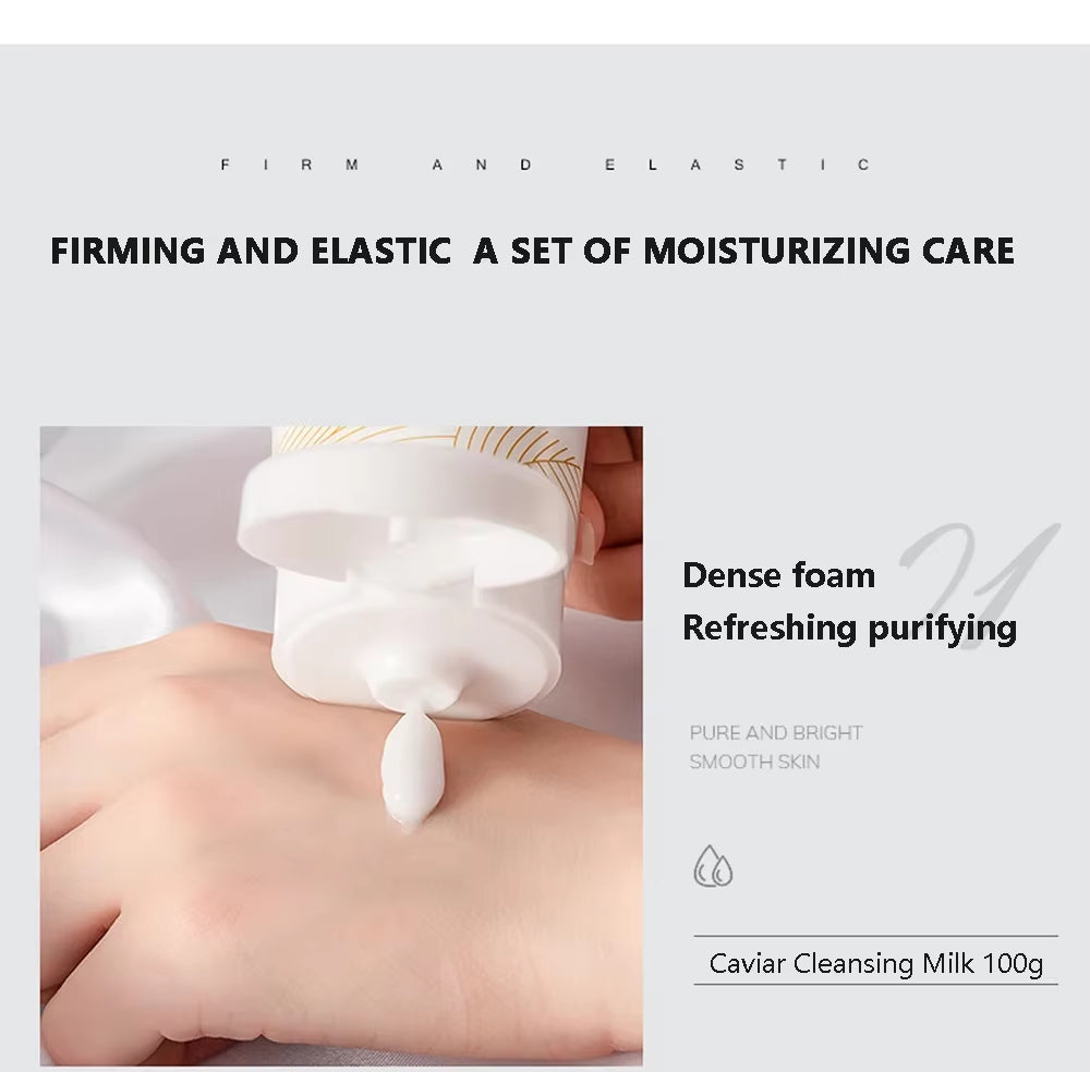 15-Piece Caviar Skin Care Set for Anti-Aging, Whitening, and Hydration - Korean Facial Care Collection