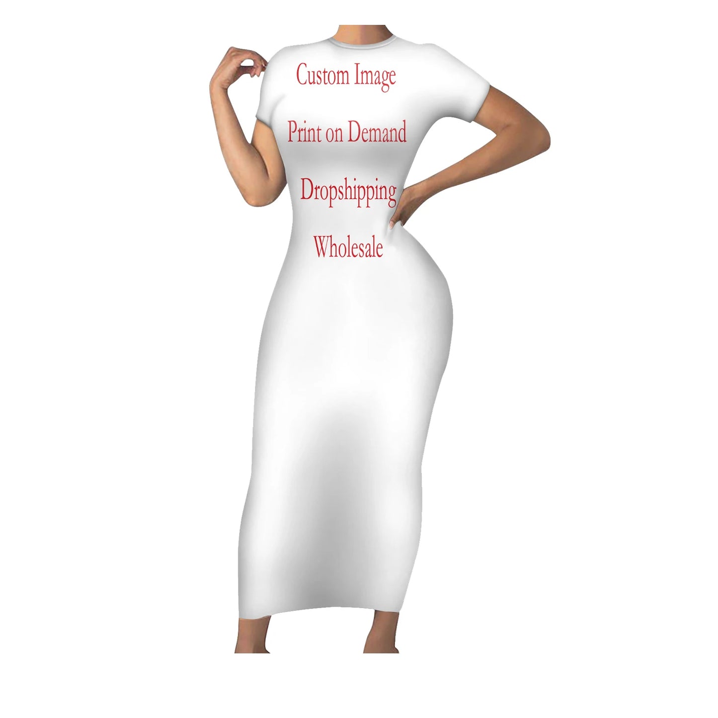 Casual Summer Short Sleeves O-neck Bodycon Custom Maxi Dresses Polynesian Island Samoa Traditional  Fijian Tribal Design Dress